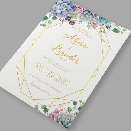 Foil Wedding Invitation