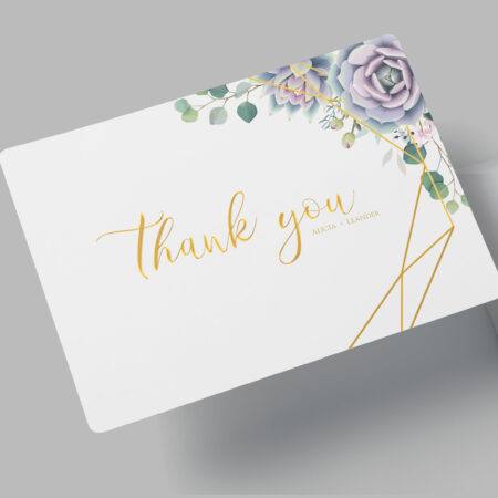 Foil Wedding Thank you Card