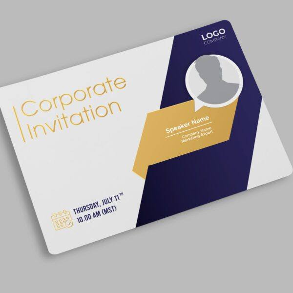Foil corporate invitation