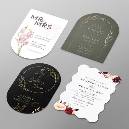 Printtrio Custom Shape Wedding Invitations